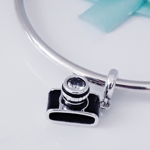 Photo Camera with Crystal lense charm S925 Silver Pandora Compatible - Picture 6 of 7